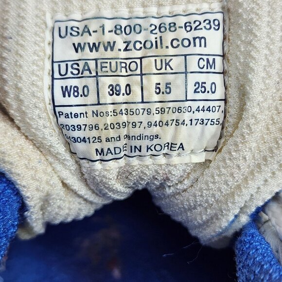 Z-Coil Womens White & Blue Spring Heel Sneakers Size W8 - Picture 5 of 11